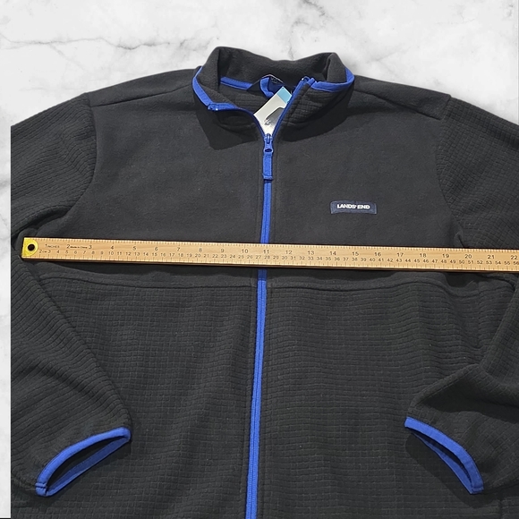 NWT Lands' End Men's Jacket Black And Blue Size Large (L) B43 - Picture 7 of 10